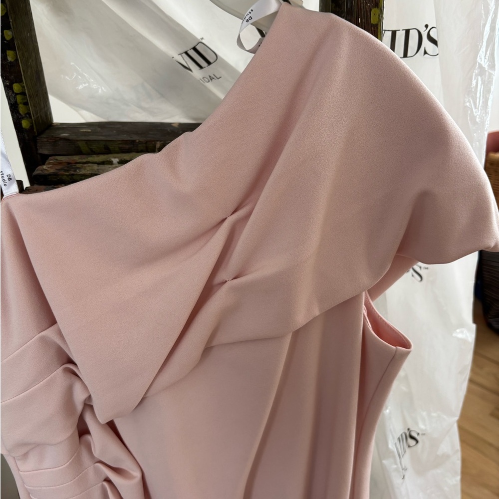 Dusty Rose One-Shoulder Bridesmaid Dress